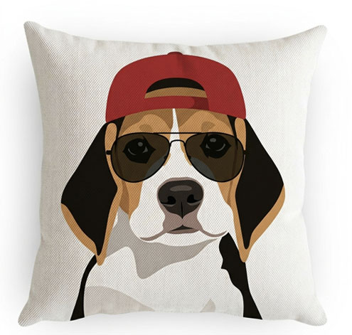 Almoadon con imagen de perro