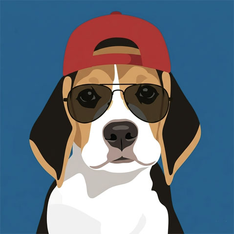 Image perro estilo comiic